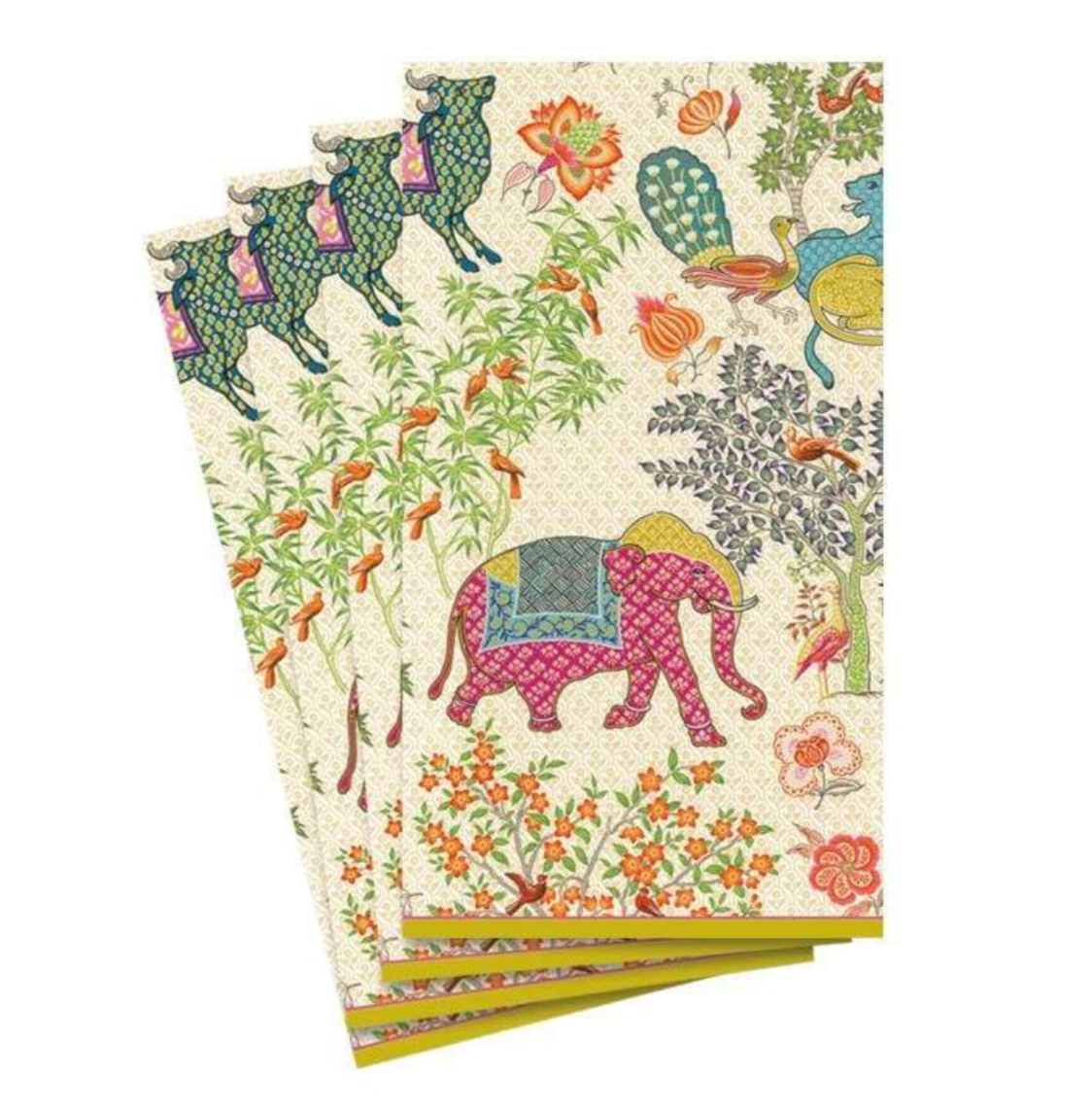 Caspari Le Jardin De Mysore Paper Guest Towel Napkins – 15 Pk
