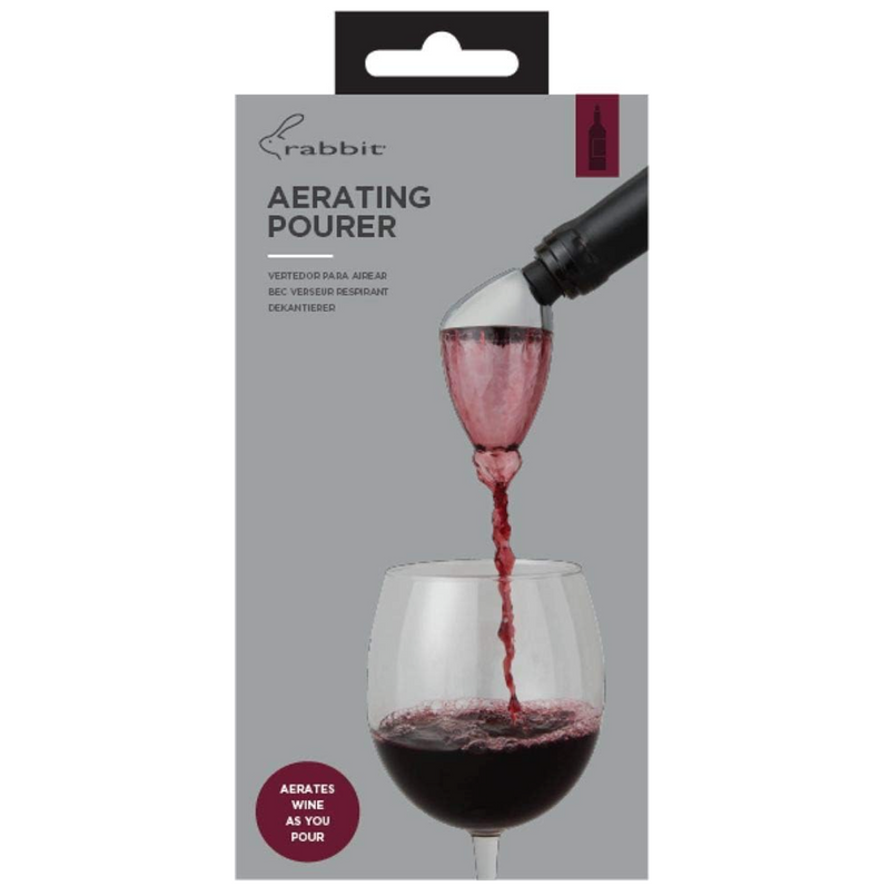 Rabbit Wine Aerator and Pourer – Silver/Black/Clear