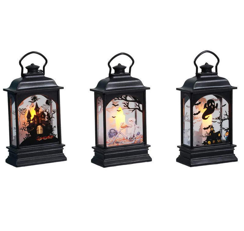 Lighted Halloween LED Candle Lanterns – Assorted – SOLD INDIVIDUALLY