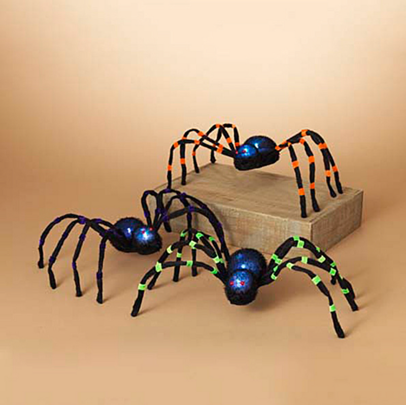 Battery Operated Light Up Spider – 27.6" – Assorted Colors – SOLD INDIVIDUALLY