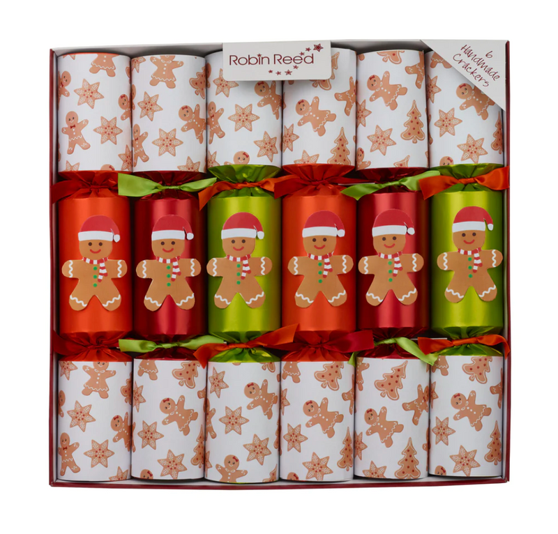 Robin Reed Racing Gingerbread Christmas Party Crackers – 6 Pack