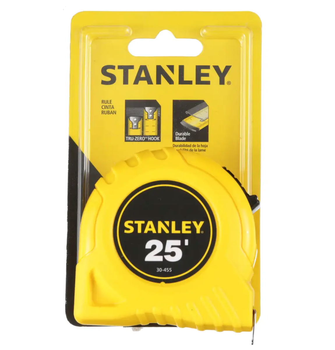 Stanley Yellow High-Visibility Tape Measure – 25Ft x 1"