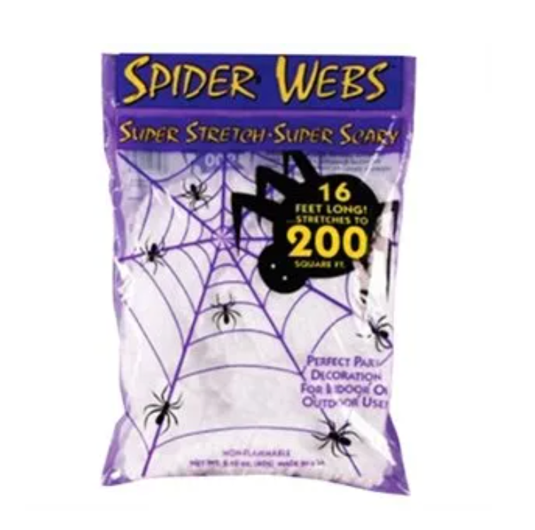Halloween Super Stretch Spider Web – 16 Ft.