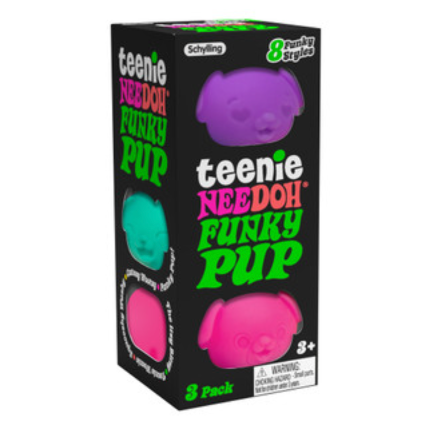 Teenie NeeDoh Pups – Assorted Colors – Pack of 3