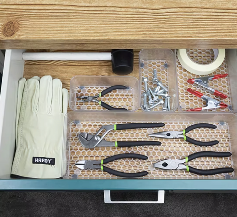 Hexa Drawer Organizer – Clear Frost – 6 x 12 x 2