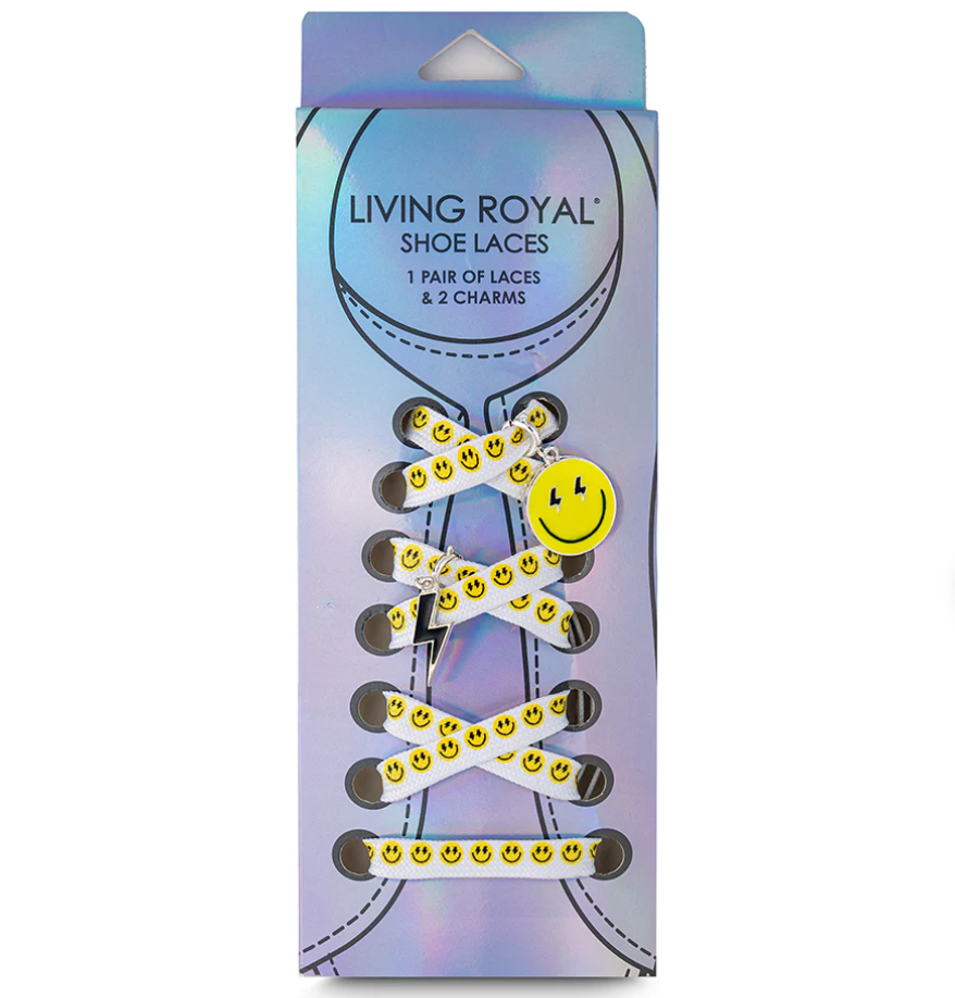 Living Royal Bolt Happy Shoelaces + Charm Set