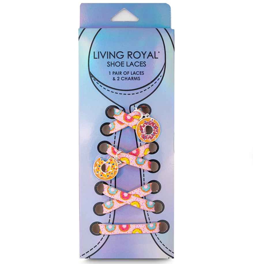 Living Royal Donut Shoelaces + Charm Set