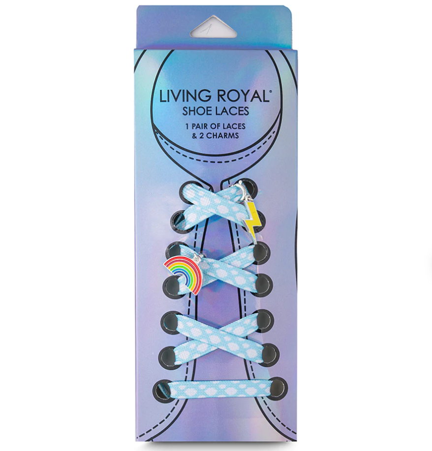 Living Royal Cloud Shoelaces + Charm Set