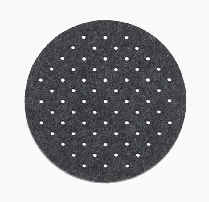 Graf Lantz Round Perforated Felt Trivet – Charcoal – 8"