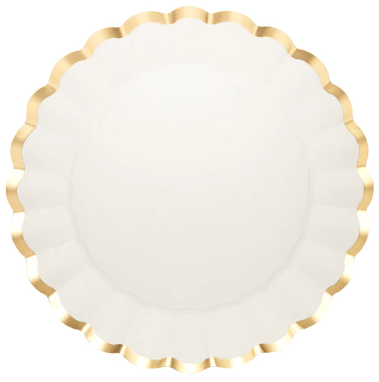 Sophistiplate Paper Charger Plate– Gold & White – 8pk