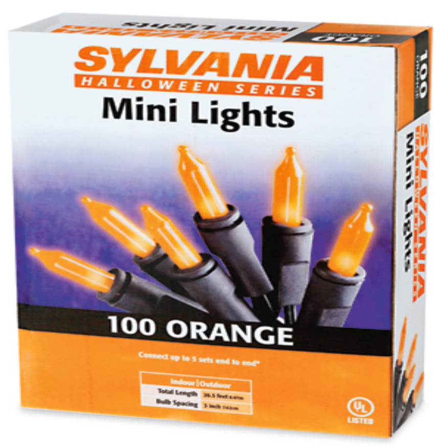 Halloween String Light Set – Orange – 100 Ct.