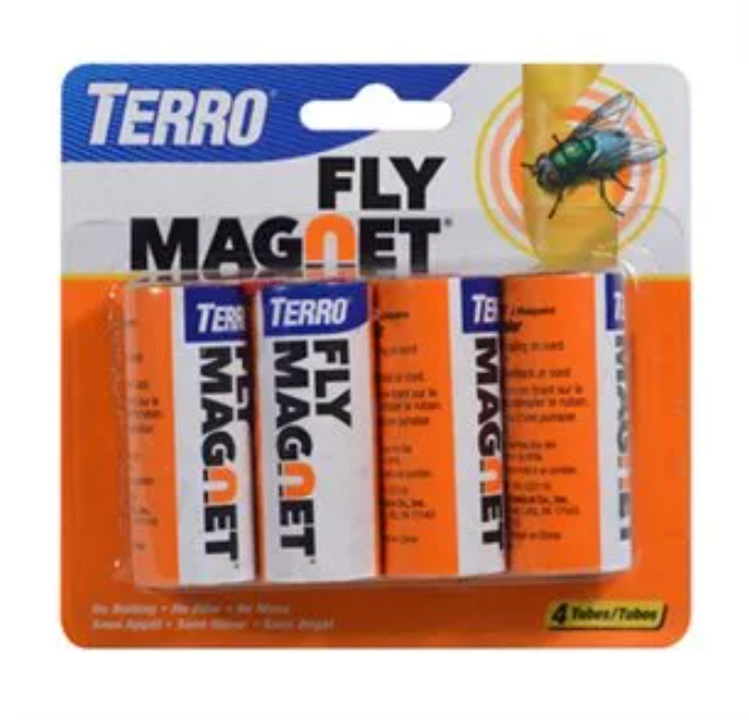 Terro Fly Magnet Fly Ribbons – No Poisons No Mess  - Pack of 4