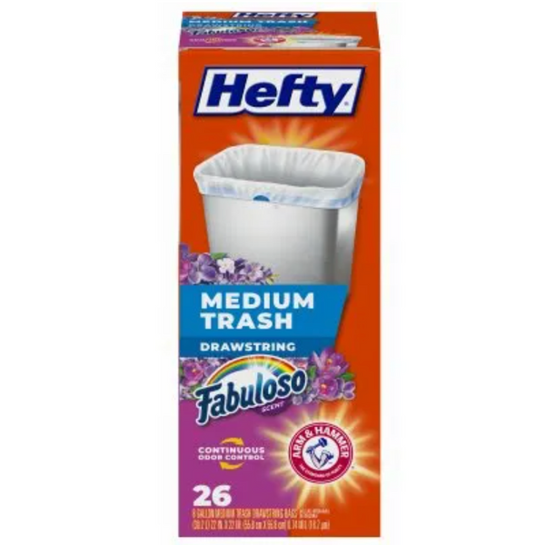 Hefty Flap Tie Medium Trash Bags 8 Gal., 24 Ct.