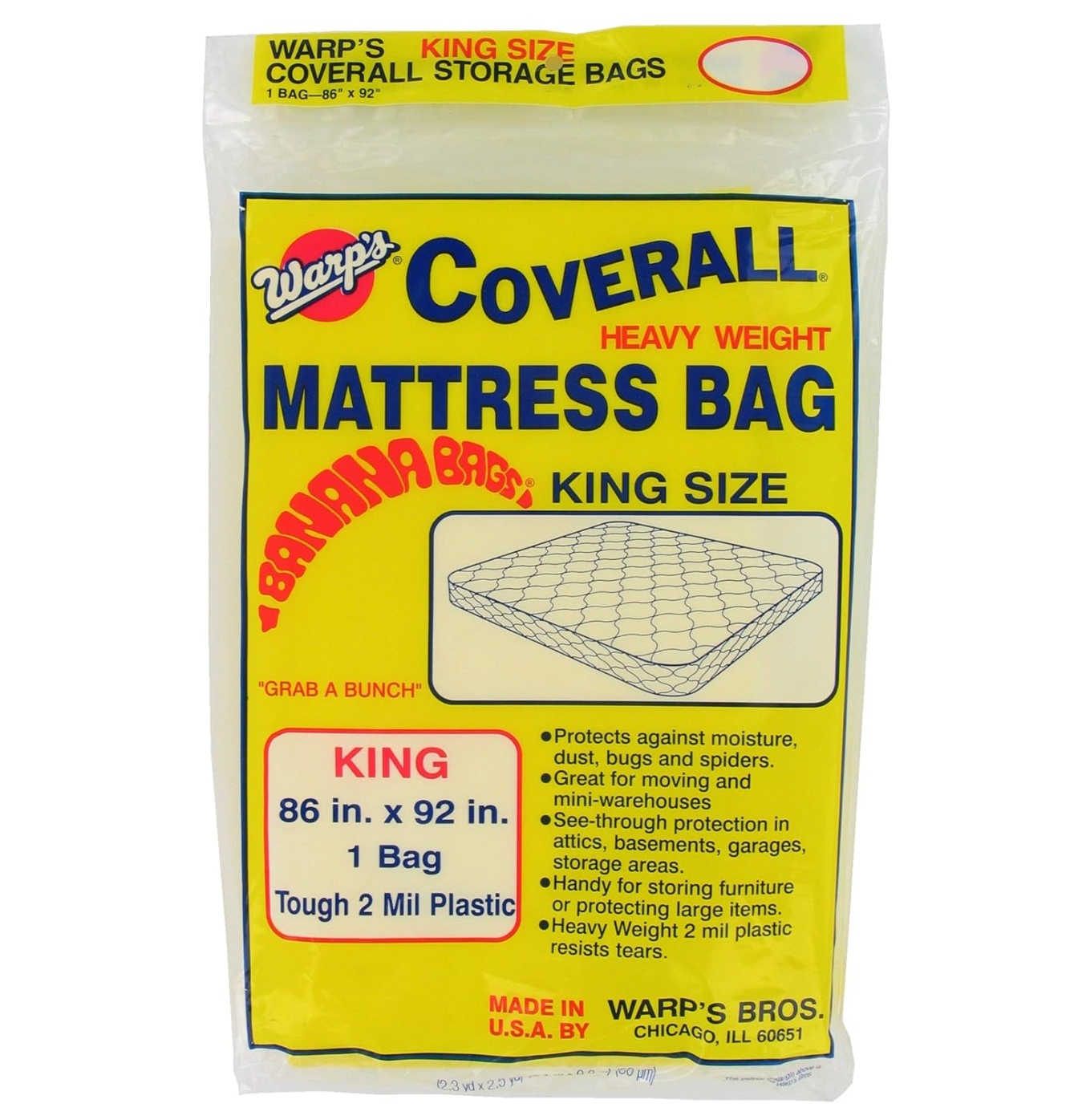 Warp Brothers Mattress Bag – King – 86" x 92"