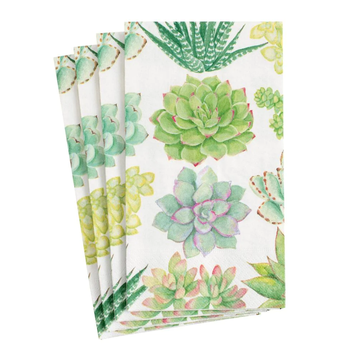 Caspari Succulents Guest Towels - 15pk