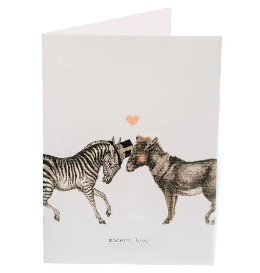 Modern Love Valentines Glitter Greeting Card – 3.5" x 5"