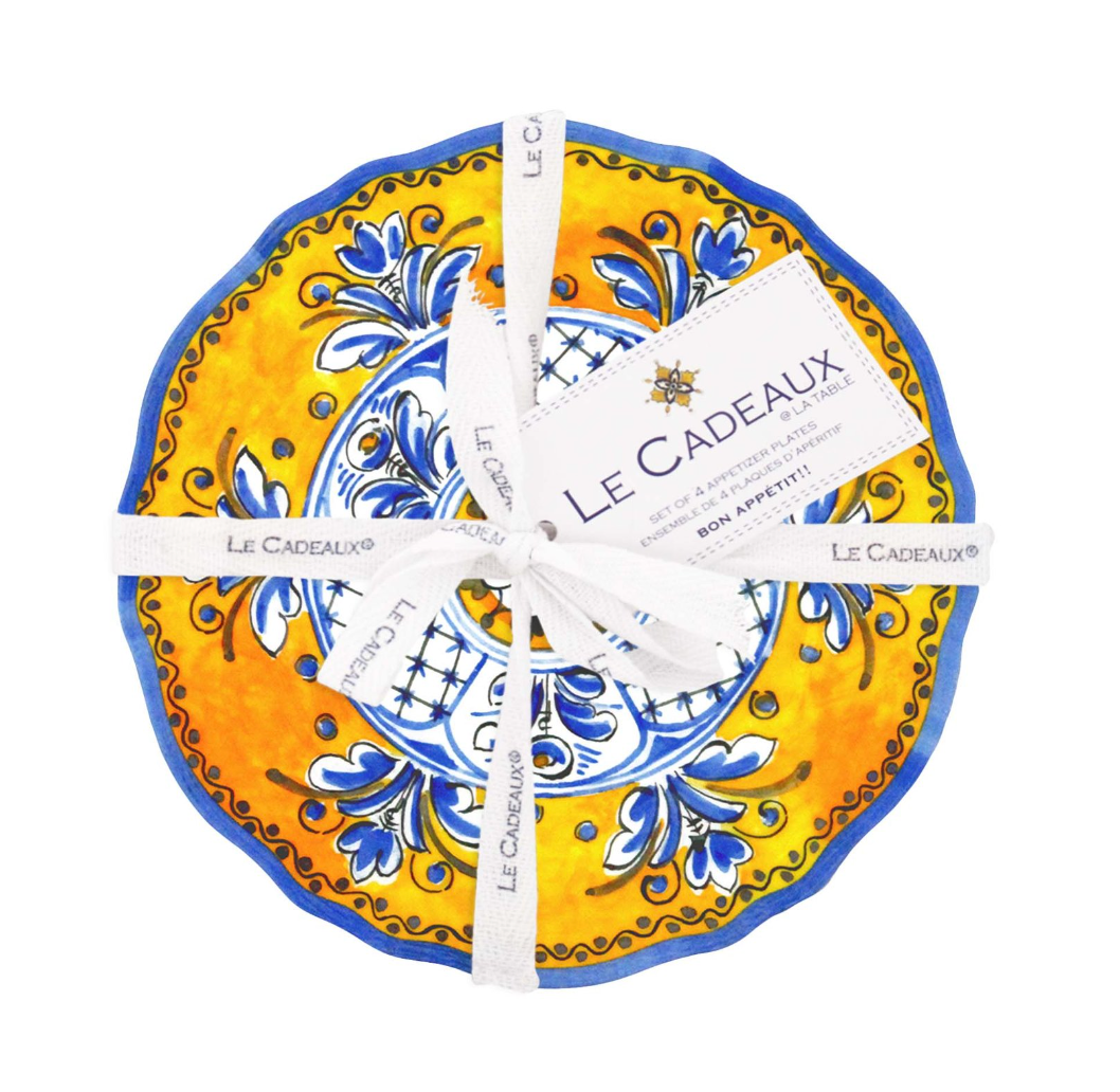 Le Cadeaux 6.5" Appetizer Plates – Set of 4 – Benidorm