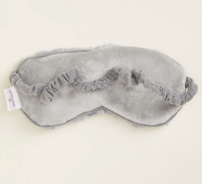Microwavable Lavender Scented Weighted Curly Warmies Eye Mask – Gray