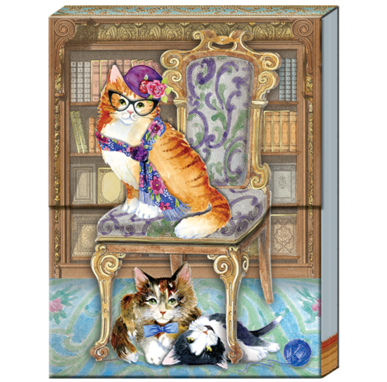 Posh Pet Magnetic Pocket Note Pad - Library Cats