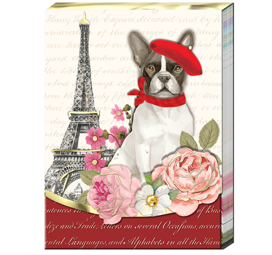 Posh Pet Magnetic Pocket Note Pad - French Bulldog