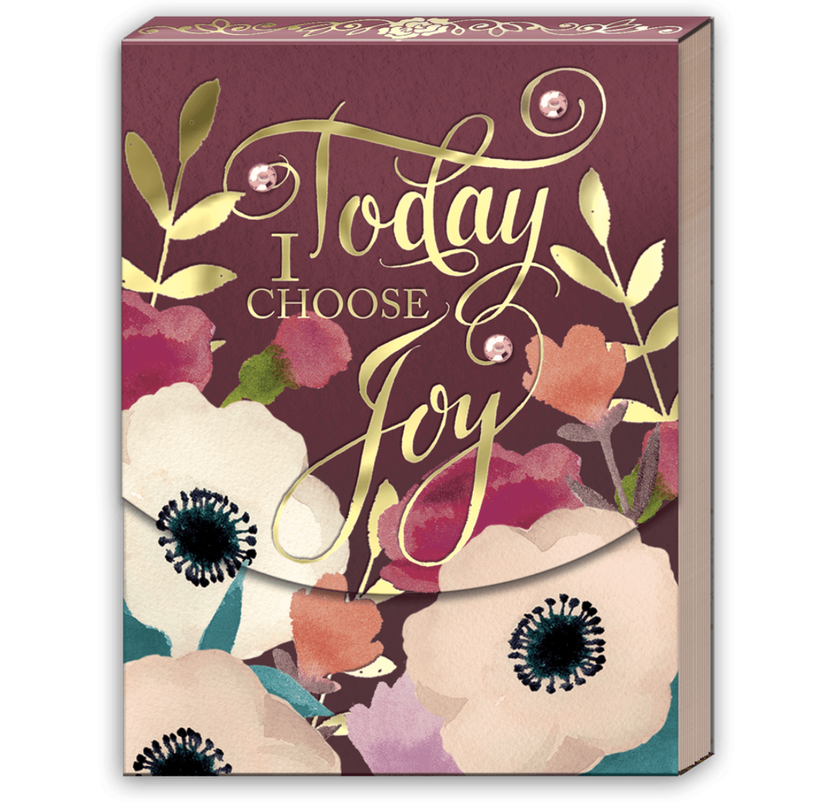Inspirational Magnetic Pocket Note Pad - Joy Flowers