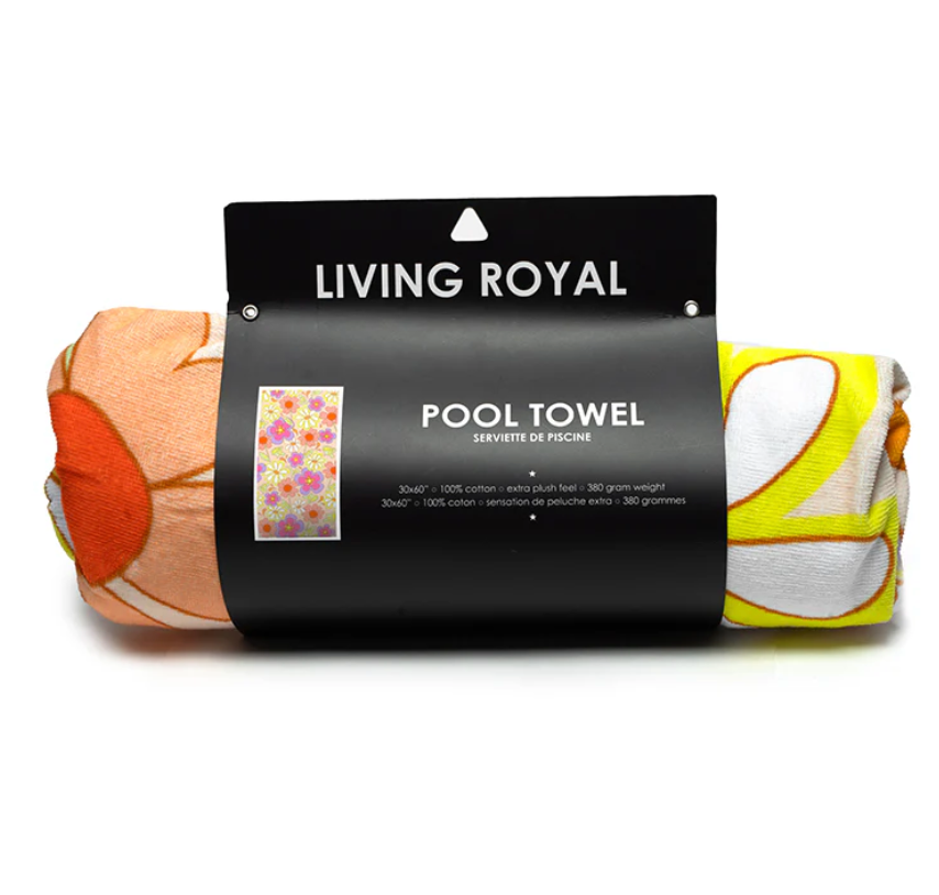 Living Royal Pool Towel – Groovy Flower – 30" x 60"