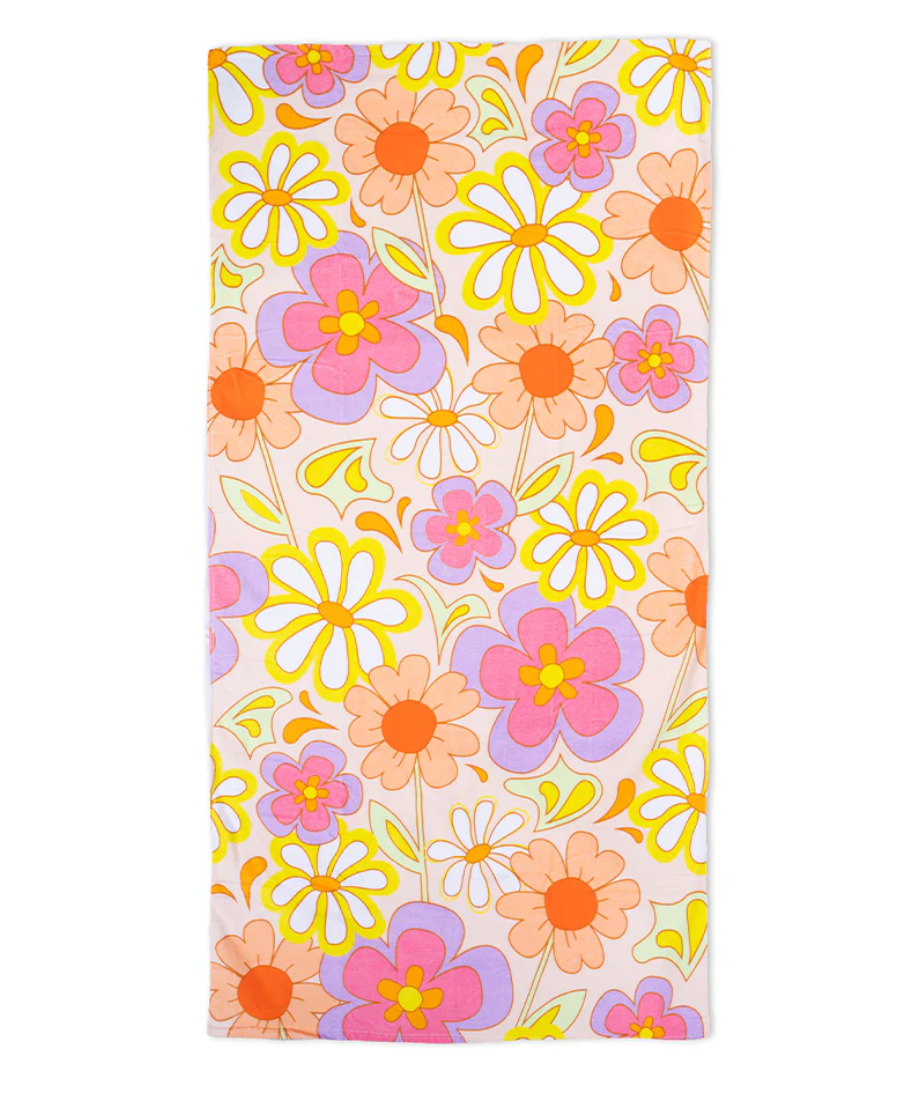 Living Royal Pool Towel – Groovy Flower – 30" x 60"