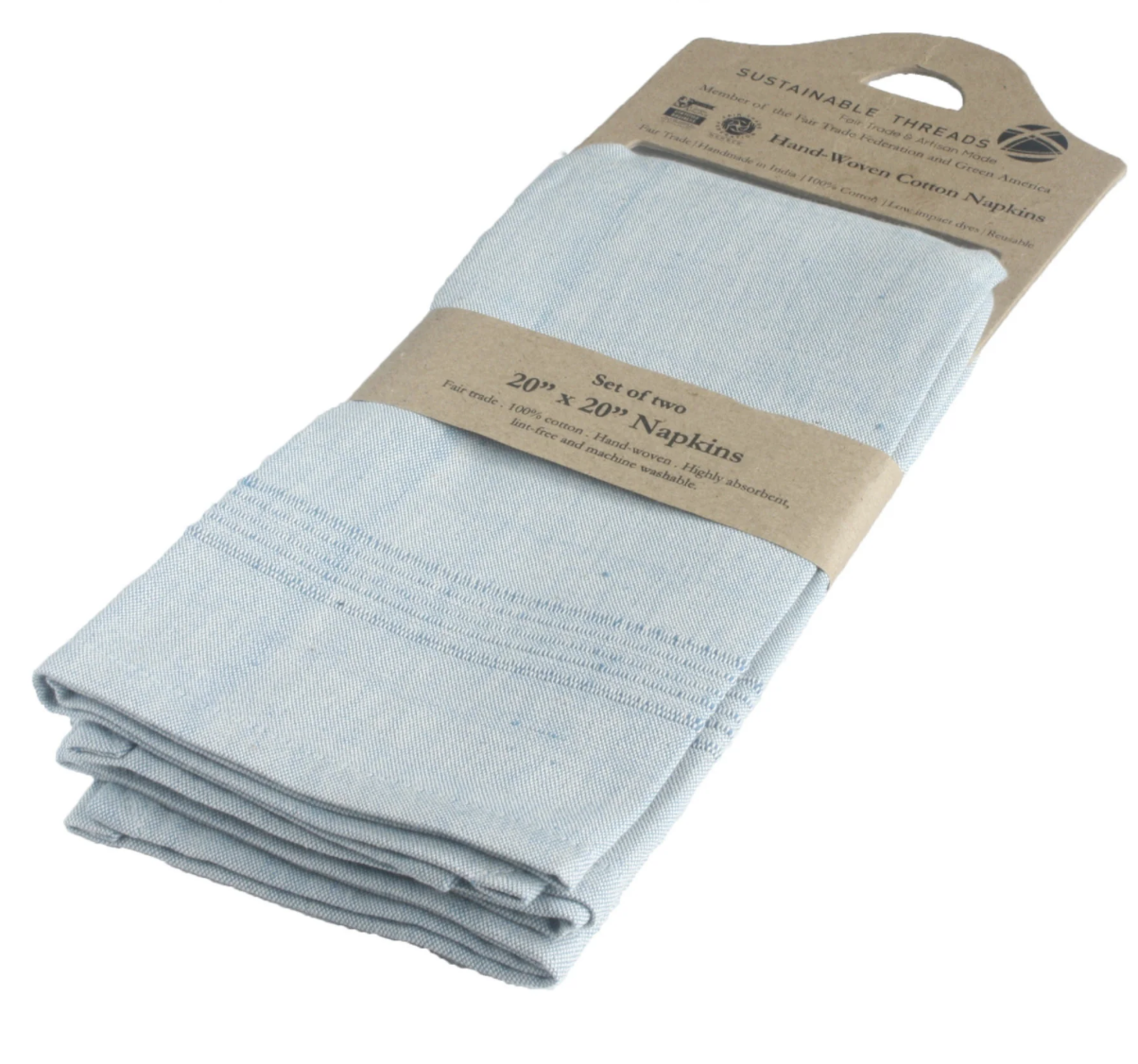Sustainable Threads Cloth Napkin – Sea Salt – Set of 2
