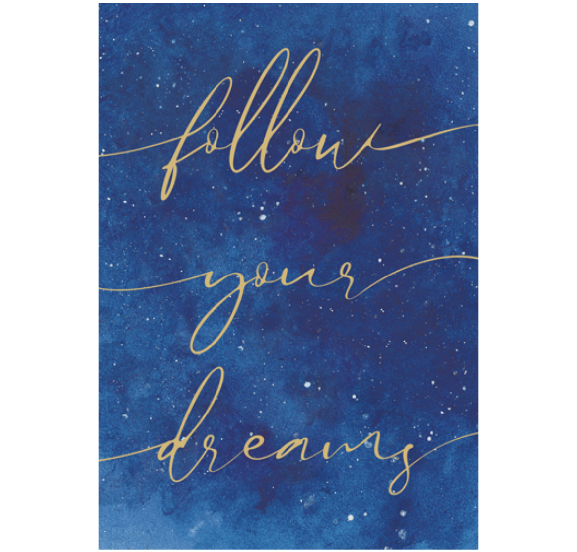 Caspari –Follow Your Dreams Foil Grad Card – 1 Card & 1 Envelope