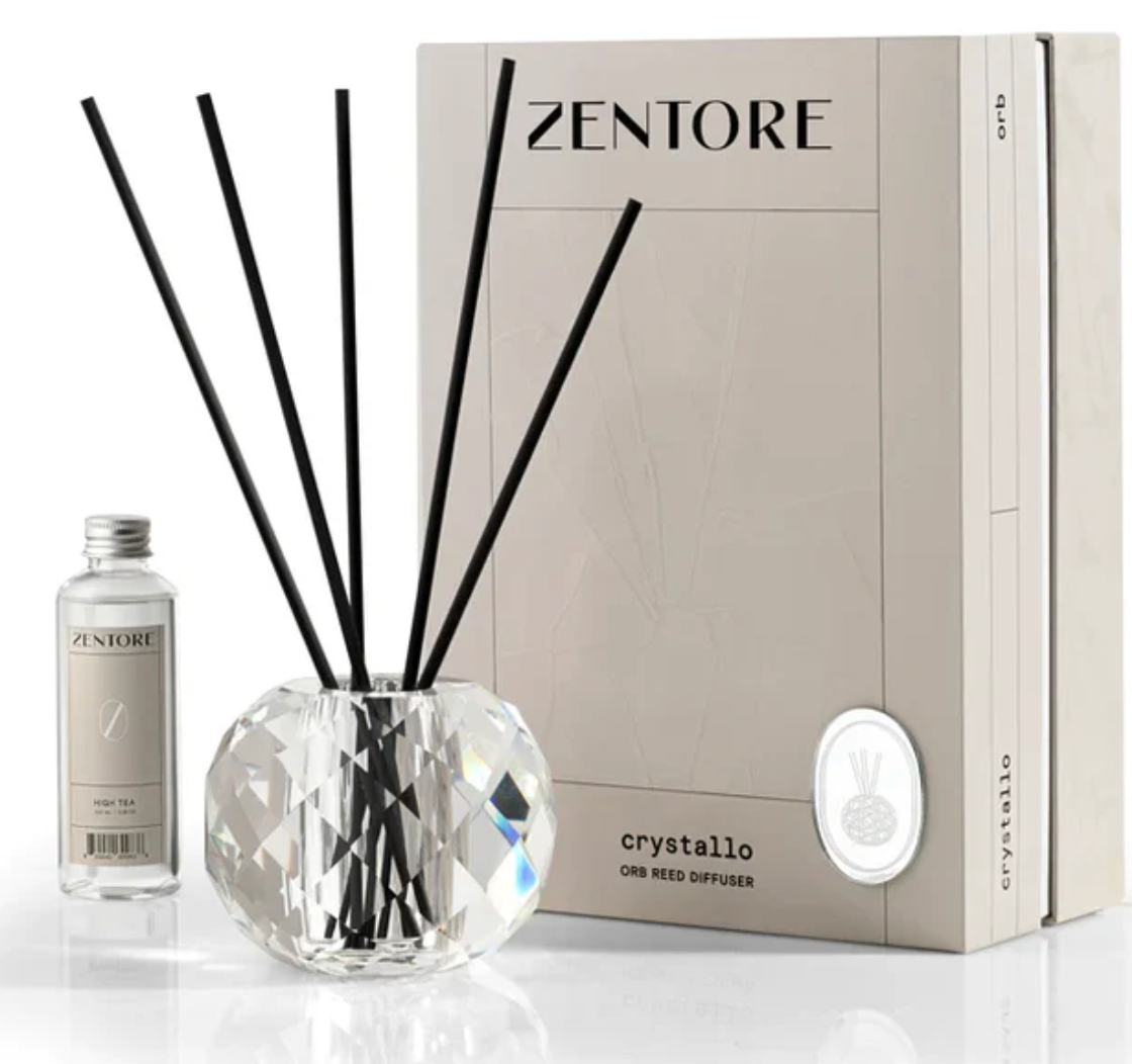 Zentore Crystallo Orb Reed Diffuser – 4oz. – Whispering Waves