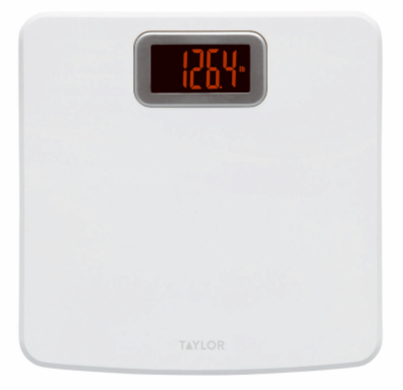 Taylor White Digital Bath Scale With Red LED Display