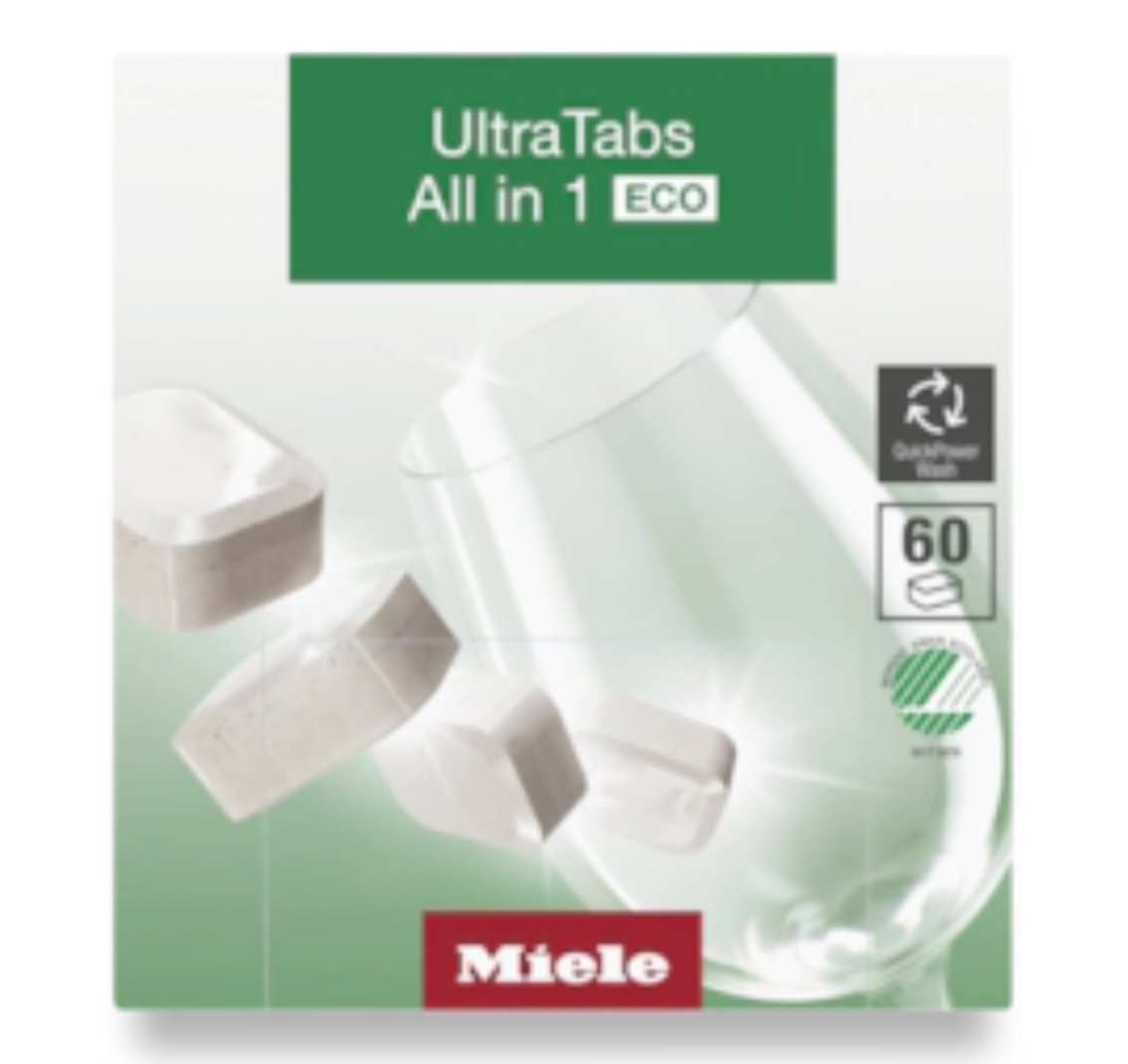 Miele UltraTabs All in 1 ECO Detergent Pods for Dishwasher – 60 tabs