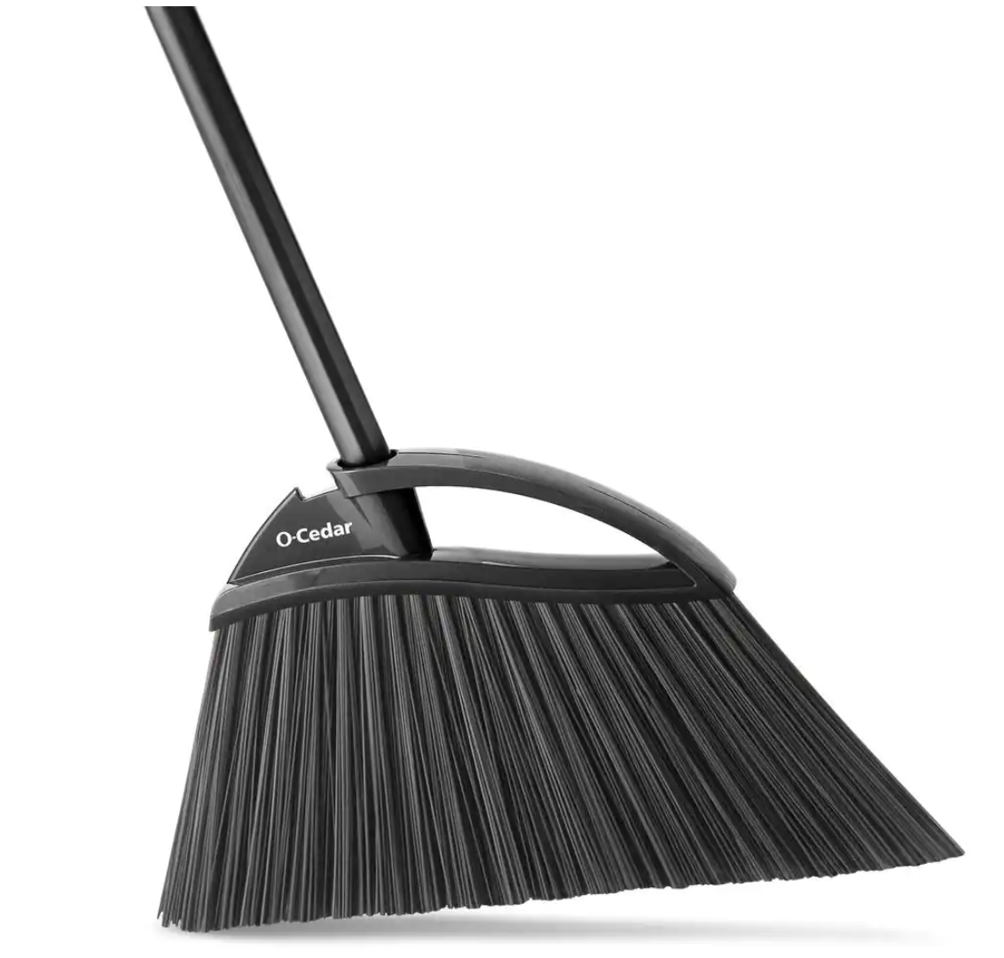 O-Cedar PowerCorner Outdoor Broom – Black/Grey – 14"