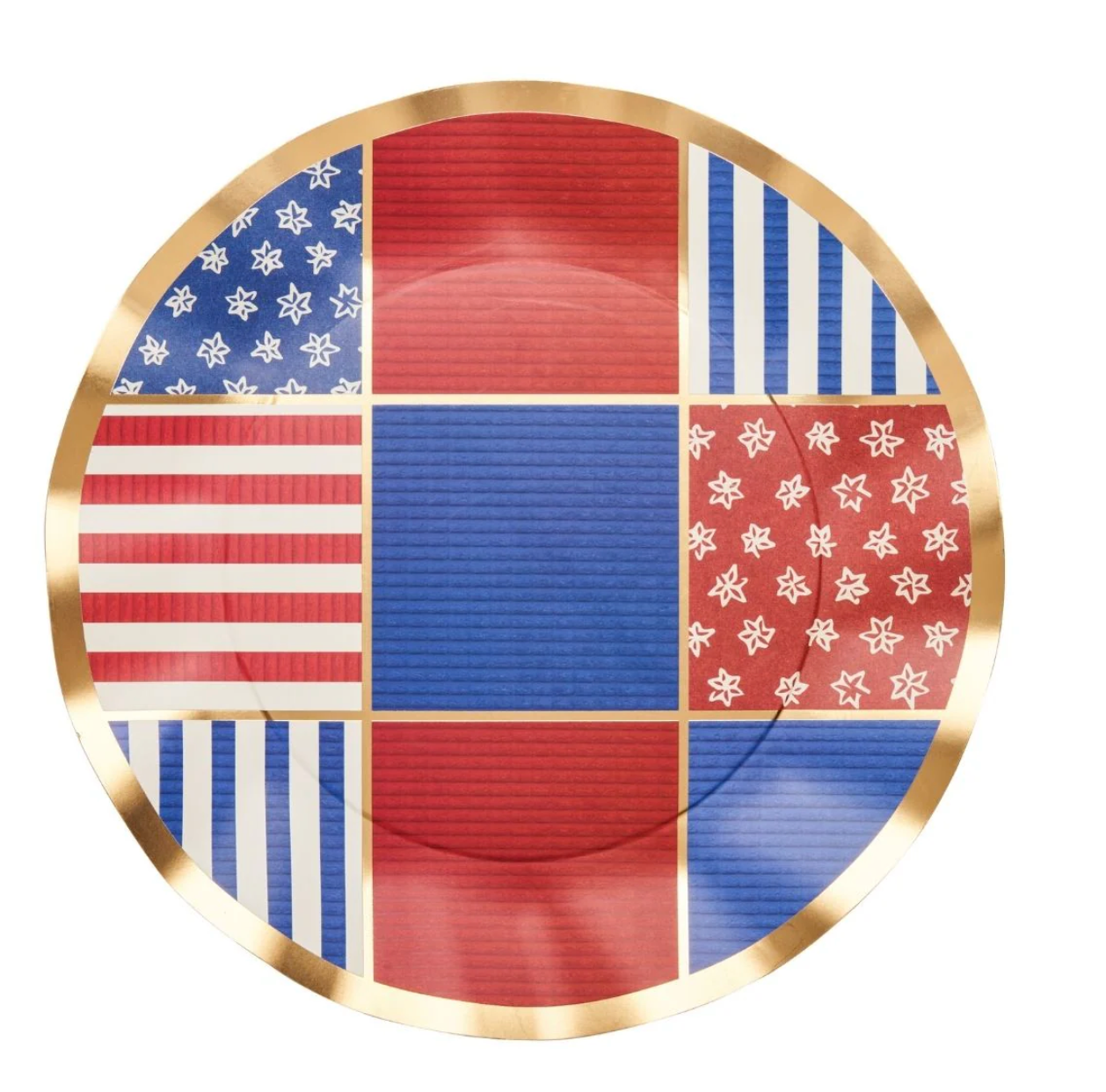 Sophistiplate Wavy Paper Dinner Plate – Americana – 8pk
