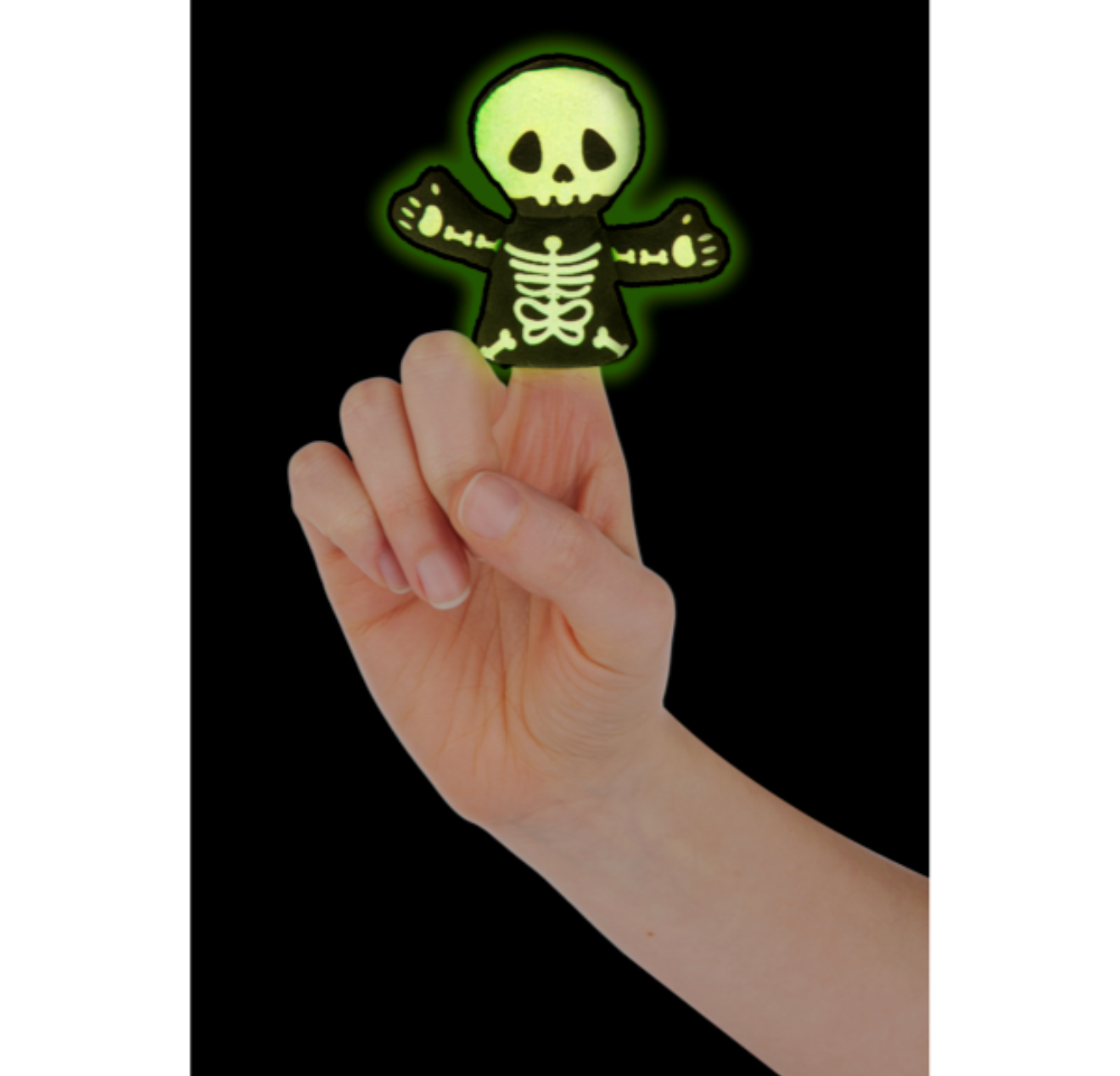 Glow-in-the-Dark Skeleton Finger Puppet