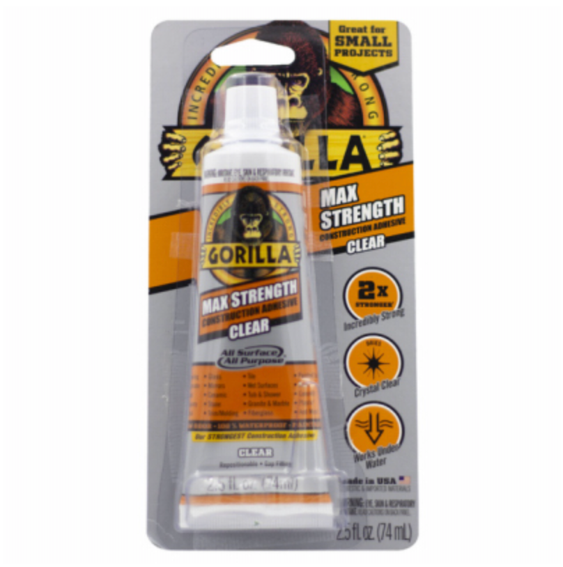 Gorilla Heavy Duty Construction Adhesive – 2.5-oz.