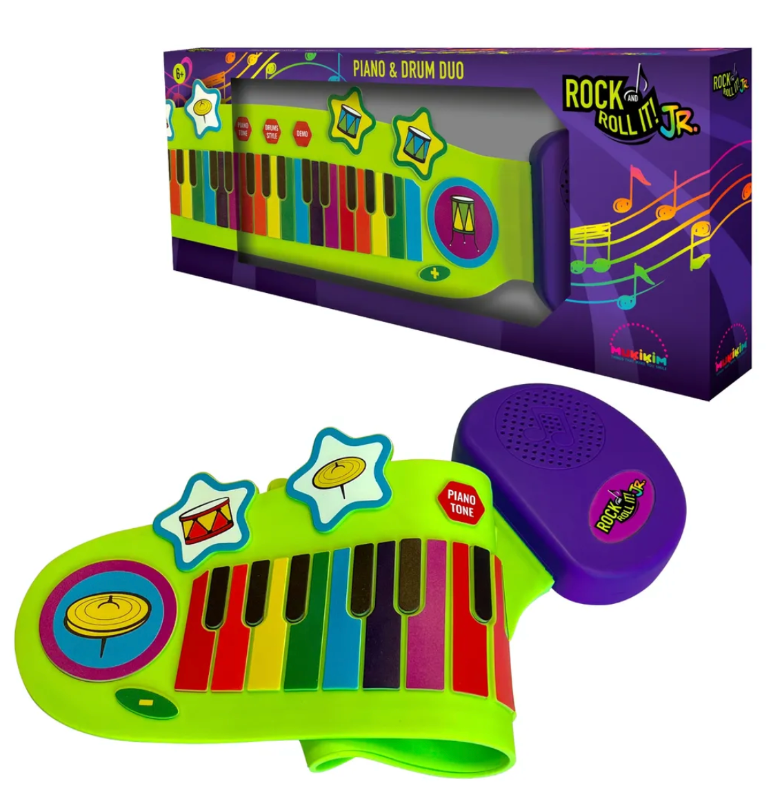 Rock & Roll It On the Go Piano and Drum Music Toy for Kids