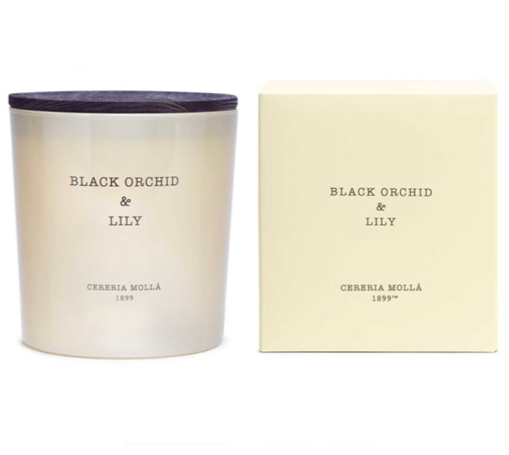 Cereria Molla Three Wick XL Candle –  Black Orchid & Lily – 21oz.