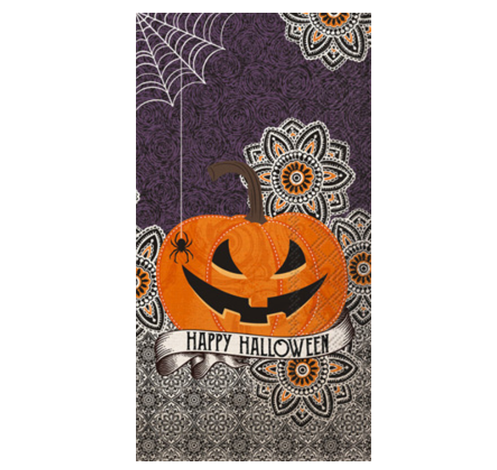 Happy Halloween Pumpkin Guest Towels - 16pk