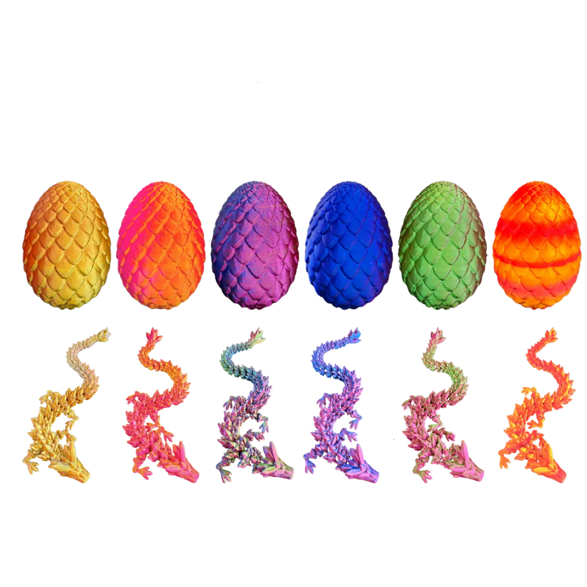 Large 3D Printed Mystery Dragon Egg – 5"x3" – Assorted Colors – Sold Separately