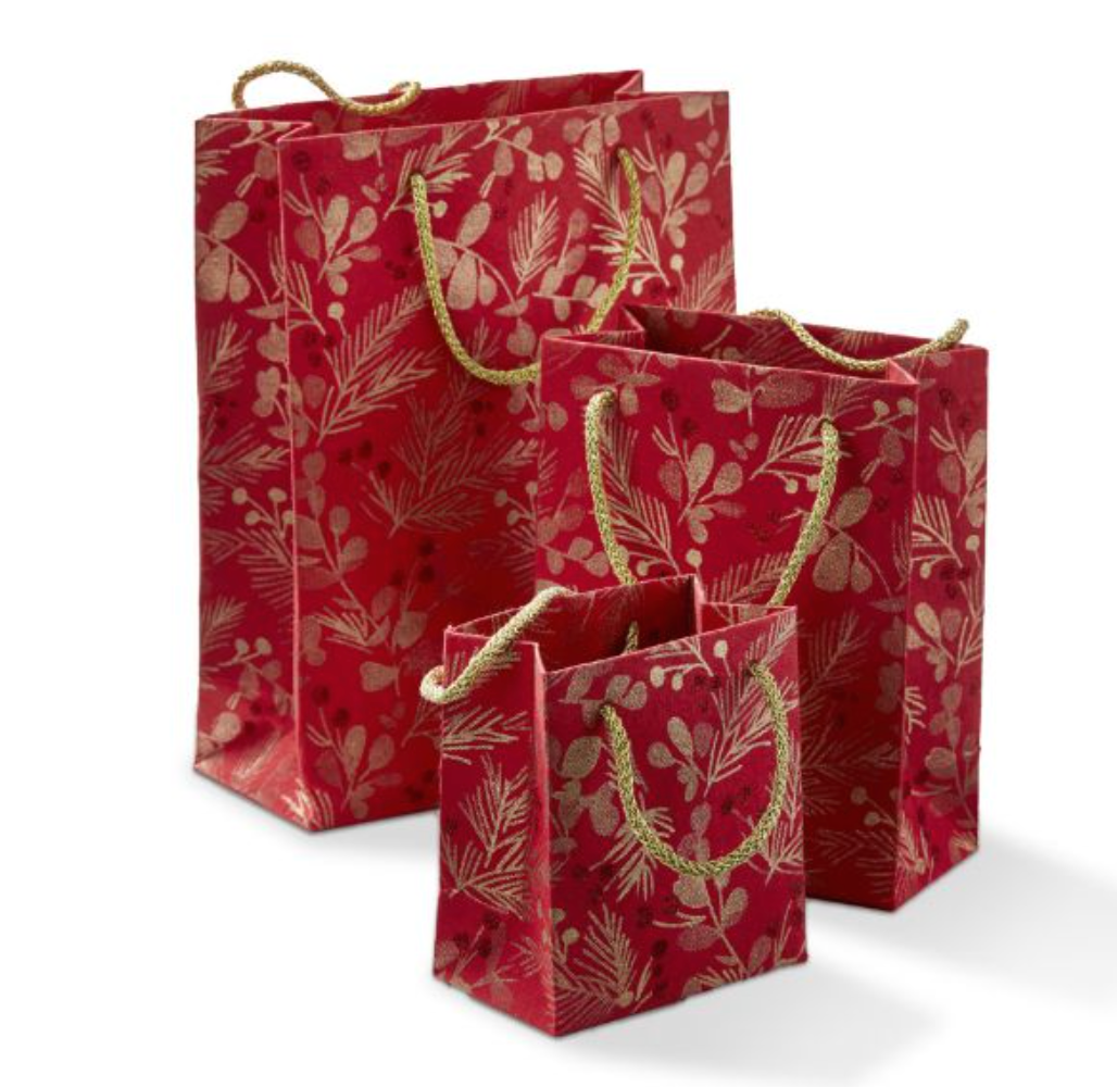 Sprig Gift Bags With a Handmade Touch – Red Multi – Set of 3