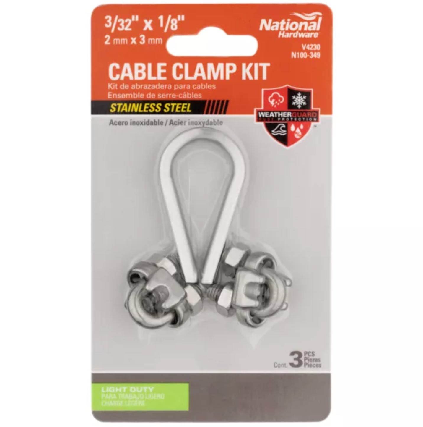 Stainless Steel Cable Clamp Kit –3/32" x 1/8"