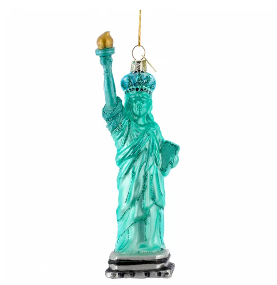 Noble Gems New York City Statue Of Liberty Glass Ornament