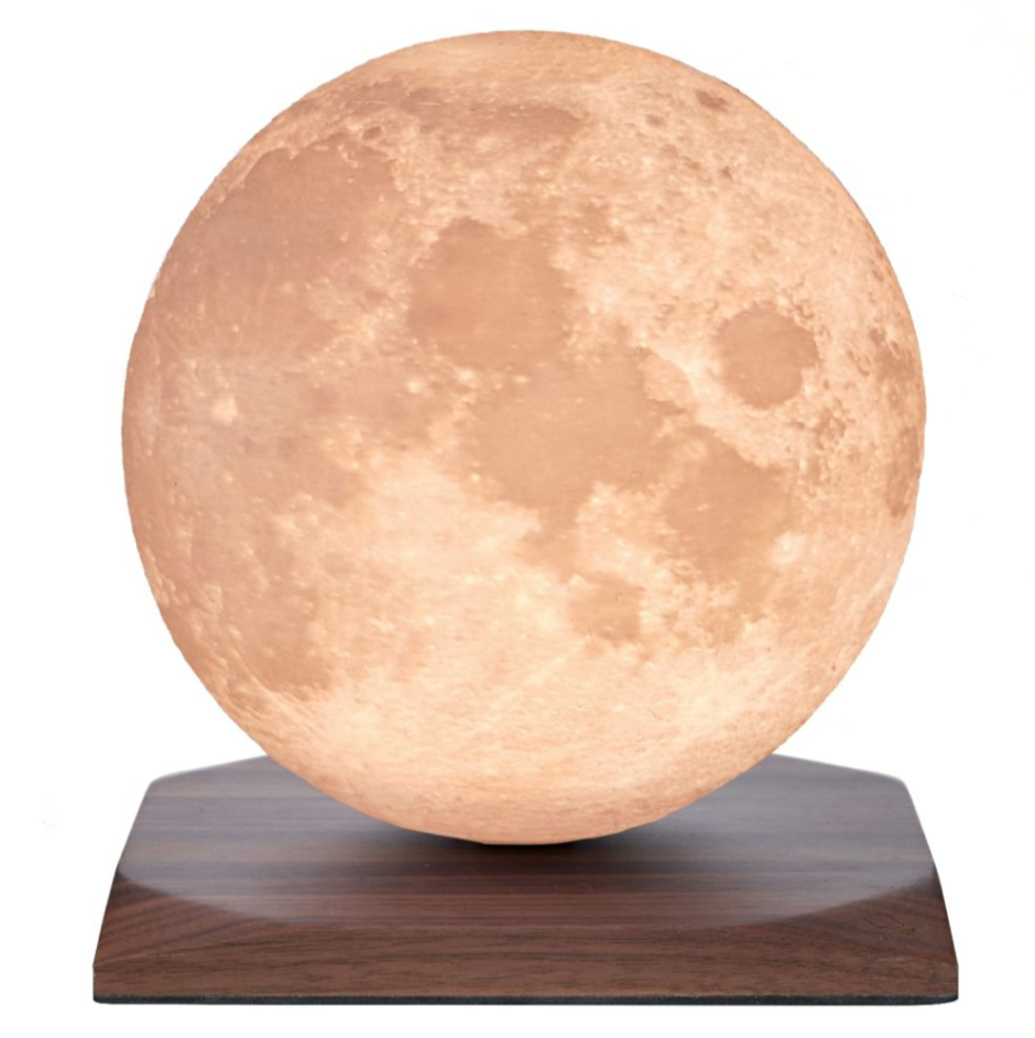 Smart LunaSpin Portable Self -Spinning 3D Printed Moon Lamp – 7"