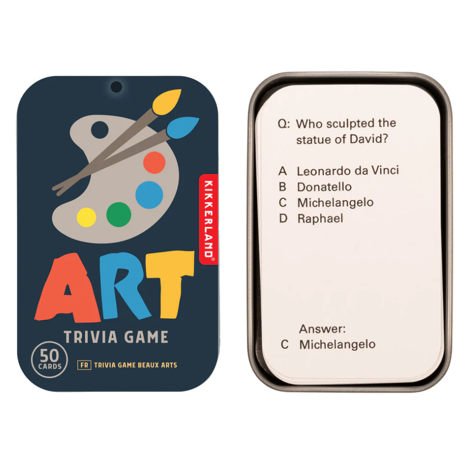 Kikkerland Art Trivia Game in a Tin