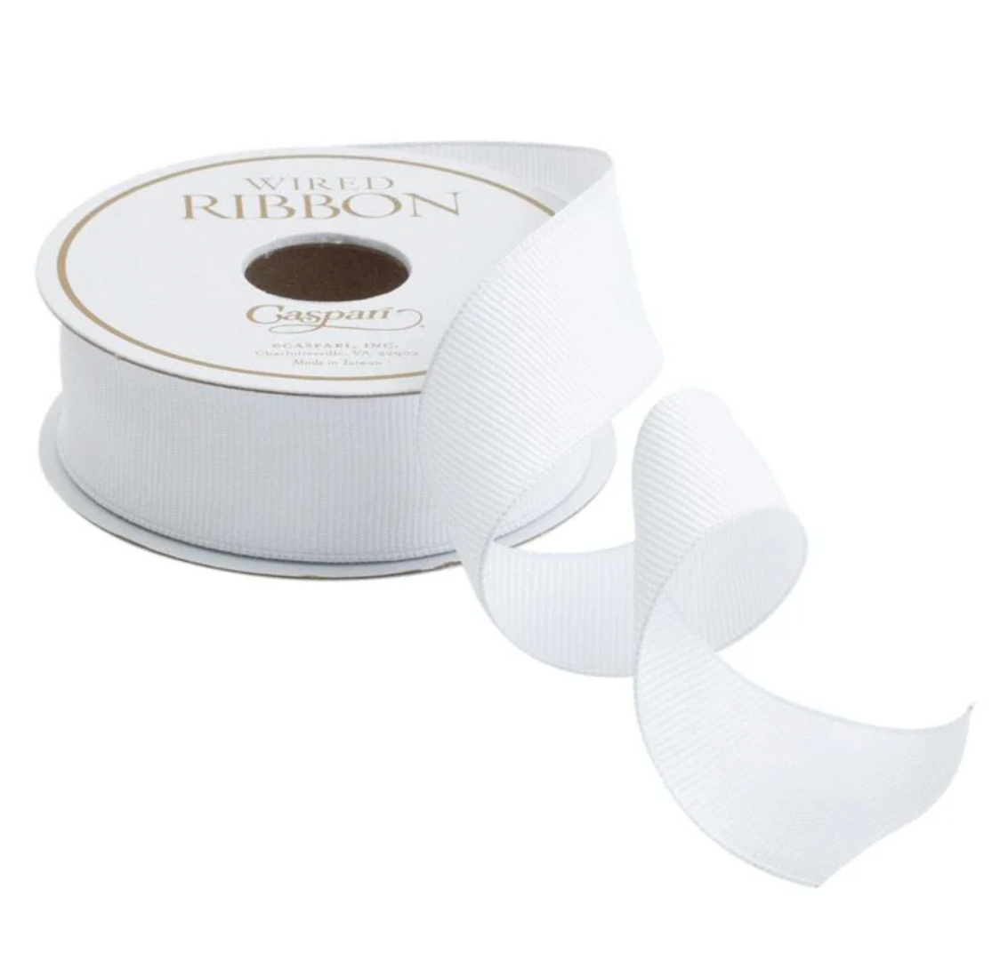 Grosgrain White Ribbon - 1