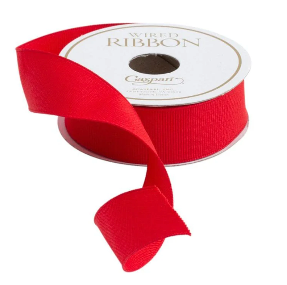 Narrow Red Grosgrain Ribbon - 1"w x 8 Yard Spool