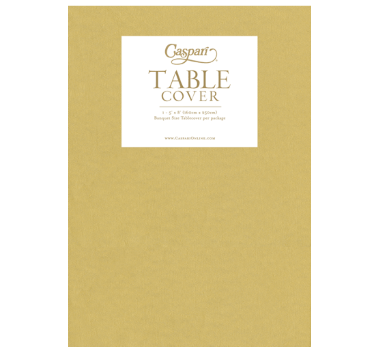 Caspari Solid Paper Linen Tablecloth – Gold