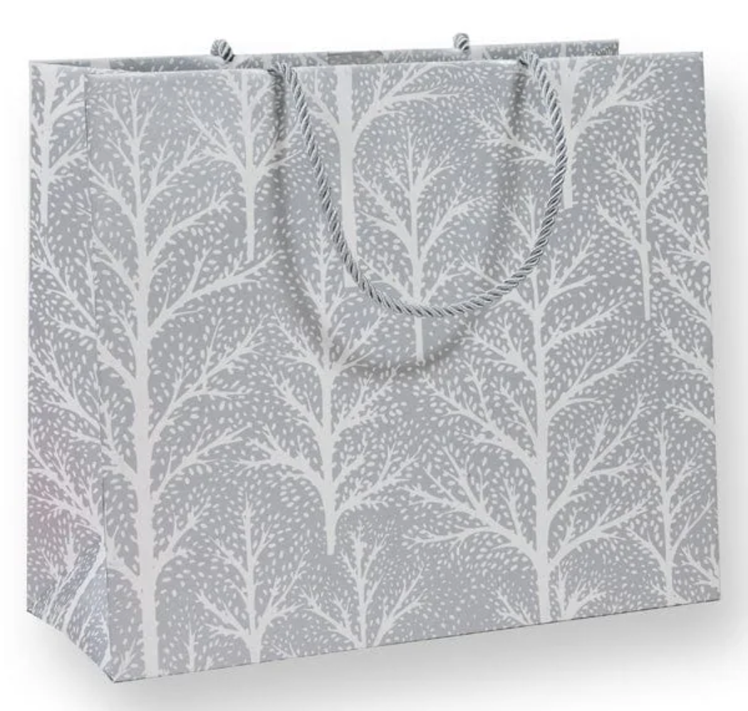 Caspari Winter Trees Large Gift Bag