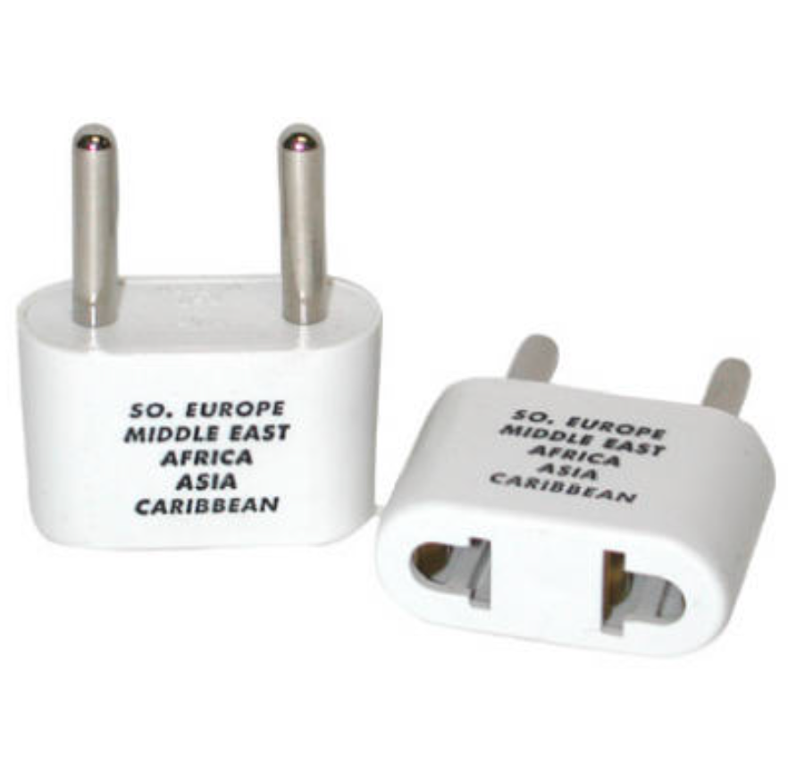 International Plug Adapter For Southern Europe, Middle East, Asia & Pa